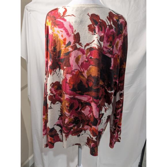 Lane Bryant Cardigan Sweater Women's Plus Size 22/24 Multicolor Bloomcore Shirt - Picture 5 of 13
